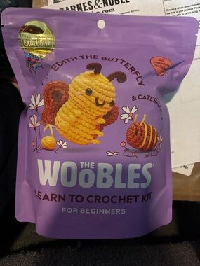 The Woobles Edith the Butterfly & Cater-Ling Crochet Kit - Purple Packaging